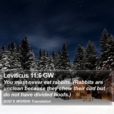 Leviticus 11:6 GW Bible Verse Image
