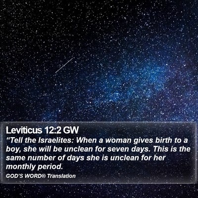 Leviticus 12:2 GW Bible Verse Image