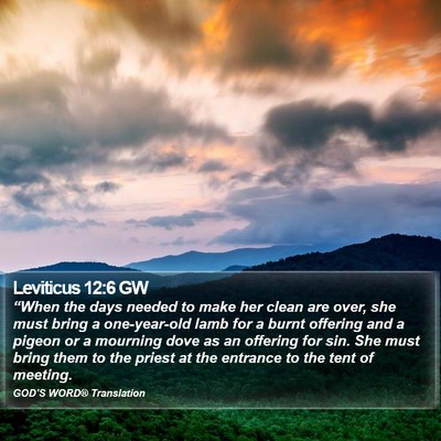 Leviticus 12:6 GW Bible Verse Image