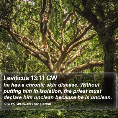Leviticus 13:11 GW Bible Verse Image