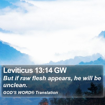 Leviticus 13:14 GW Bible Verse Image