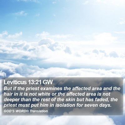 Leviticus 13:21 GW Bible Verse Image