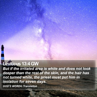 Leviticus 13:4 GW Bible Verse Image