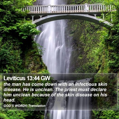 Leviticus 13:44 GW Bible Verse Image