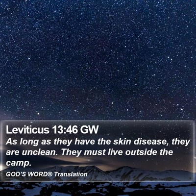 Leviticus 13:46 GW Bible Verse Image