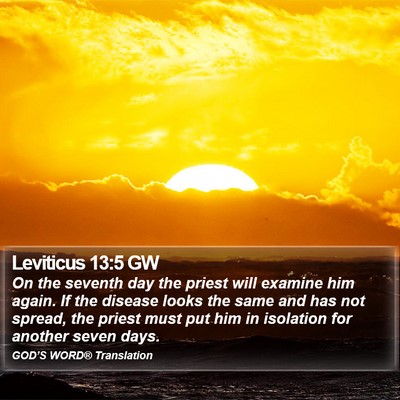 Leviticus 13:5 GW Bible Verse Image