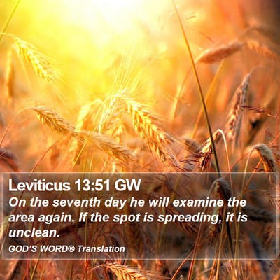 Leviticus 13:51 GW Bible Verse Image