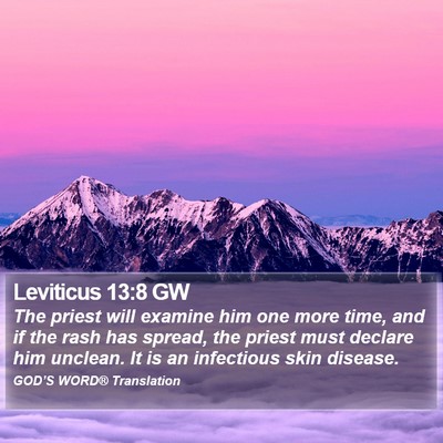 Leviticus 13:8 GW Bible Verse Image