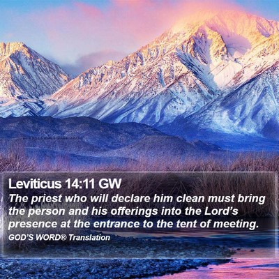 Leviticus 14:11 GW Bible Verse Image