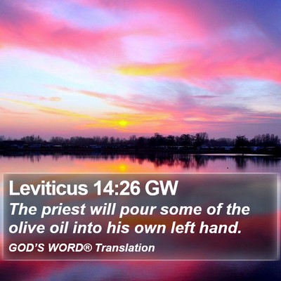 Leviticus 14:26 GW Bible Verse Image