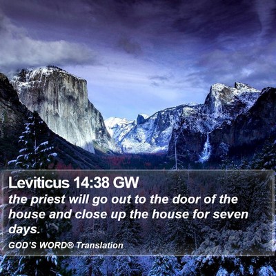Leviticus 14:38 GW Bible Verse Image