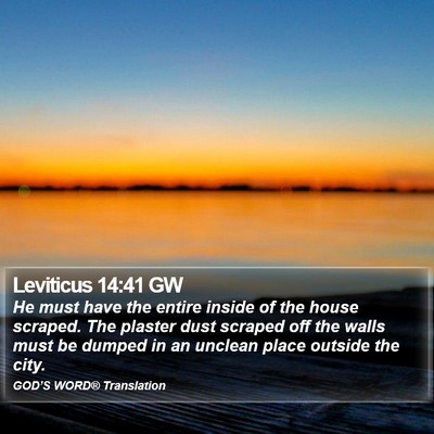 Leviticus 14:41 GW Bible Verse Image