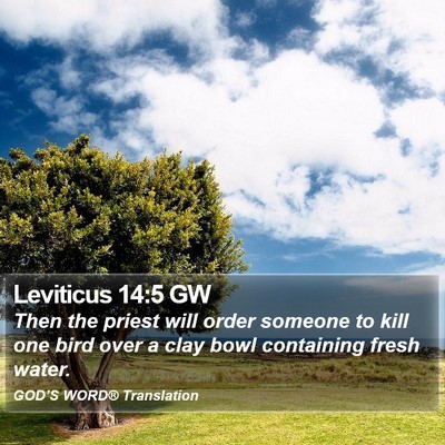Leviticus 14:5 GW Bible Verse Image