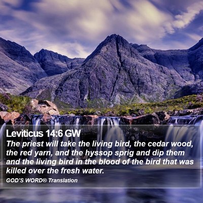 Leviticus 14:6 GW Bible Verse Image