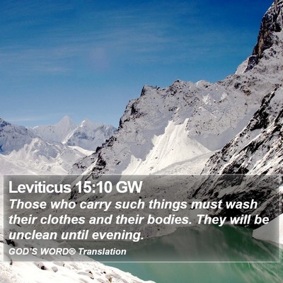 Leviticus 15:10 GW Bible Verse Image