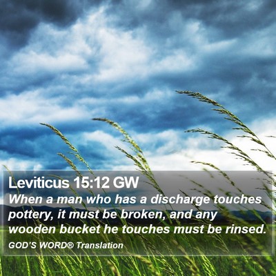 Leviticus 15:12 GW Bible Verse Image