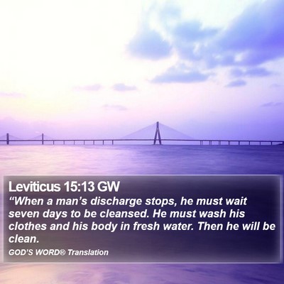 Leviticus 15:13 GW Bible Verse Image