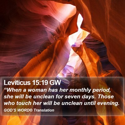 Leviticus 15:19 GW Bible Verse Image