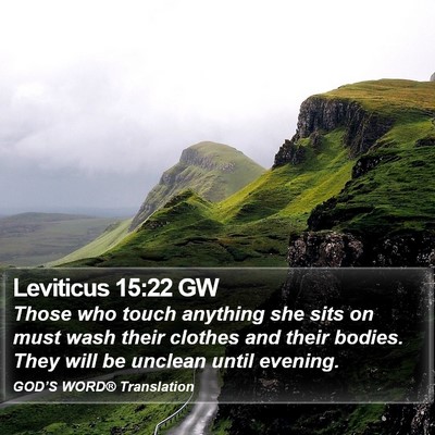 Leviticus 15:22 GW Bible Verse Image