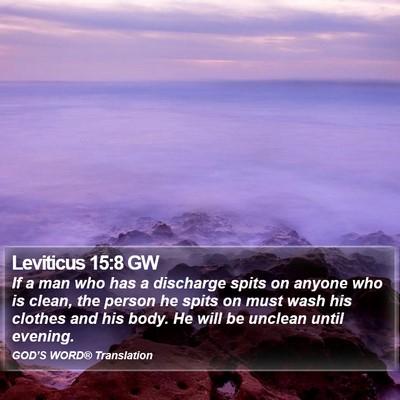 Leviticus 15:8 GW Bible Verse Image