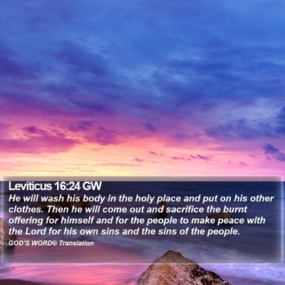 Leviticus 16:24 GW Bible Verse Image