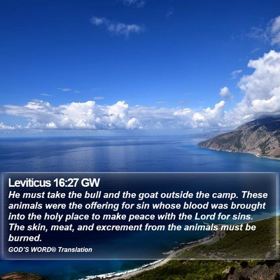 Leviticus 16:27 GW Bible Verse Image
