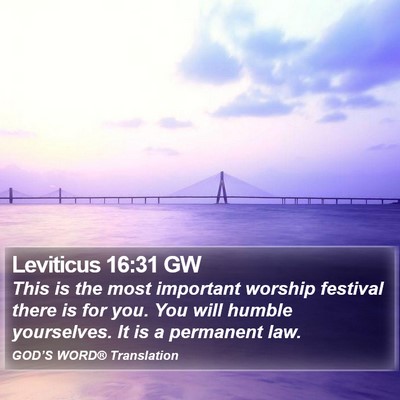 Leviticus 16:31 GW Bible Verse Image
