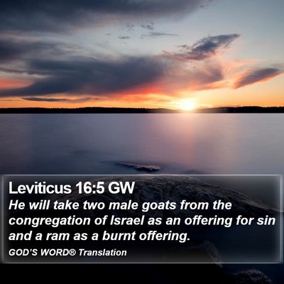 Leviticus 16:5 GW Bible Verse Image