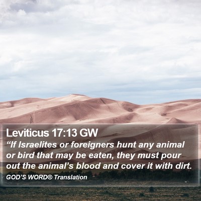 Leviticus 17:13 GW Bible Verse Image