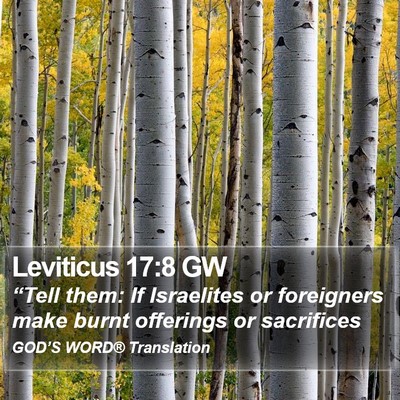 Leviticus 17:8 GW Bible Verse Image