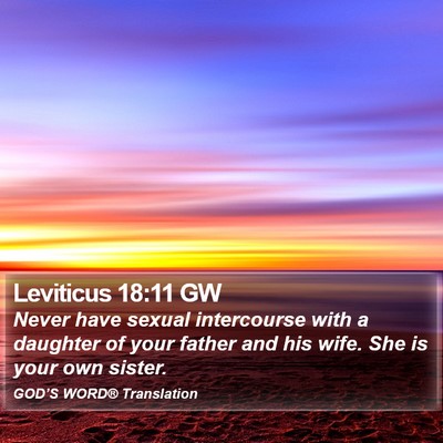 Leviticus 18:11 GW Bible Verse Image