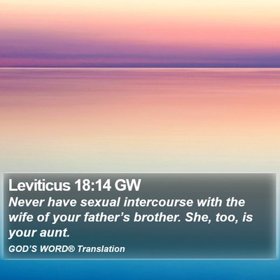 Leviticus 18:14 GW Bible Verse Image