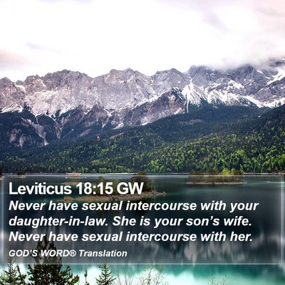 Leviticus 18:15 GW Bible Verse Image
