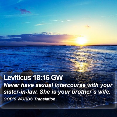 Leviticus 18:16 GW Bible Verse Image