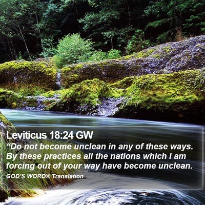 Leviticus 18:24 GW Bible Verse Image