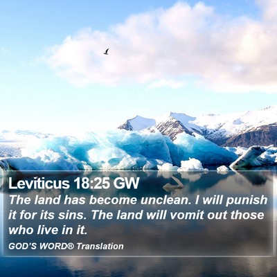 Leviticus 18:25 GW Bible Verse Image