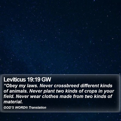 Leviticus 19:19 GW Bible Verse Image
