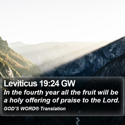 Leviticus 19:24 GW Bible Verse Image
