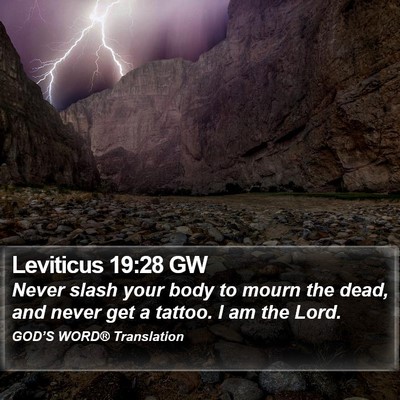 Leviticus 19:28 GW Bible Verse Image