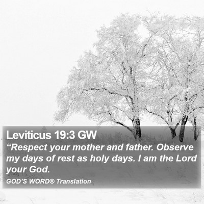 Leviticus 19:3 GW Bible Verse Image