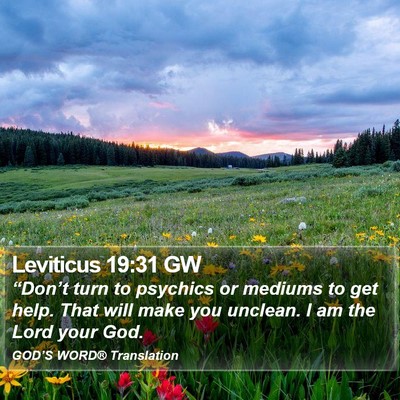Leviticus 19:31 GW Bible Verse Image