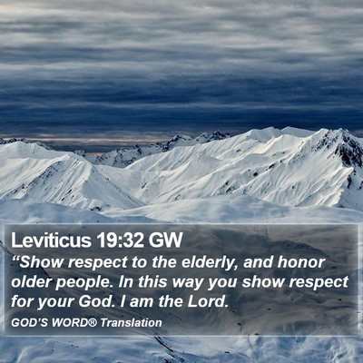 Leviticus 19:32 GW Bible Verse Image