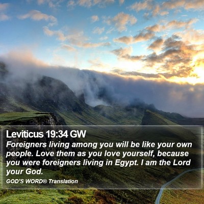 Leviticus 19:34 GW Bible Verse Image