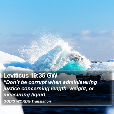 Leviticus 19:35 GW Bible Verse Image