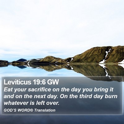 Leviticus 19:6 GW Bible Verse Image