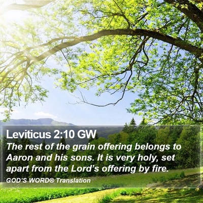 Leviticus 2:10 GW Bible Verse Image