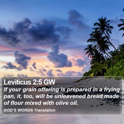Leviticus 2:5 GW Bible Verse Image