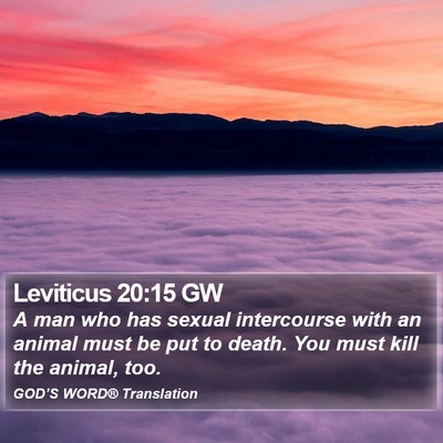 Leviticus 20:15 GW Bible Verse Image