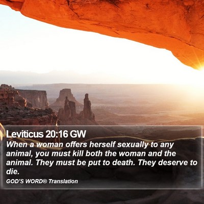 Leviticus 20:16 GW Bible Verse Image