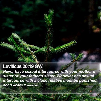 Leviticus 20:19 GW Bible Verse Image